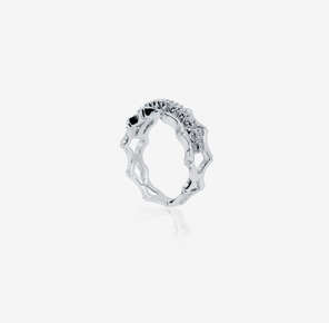 Karun Minimal 18K White Gold Diamond Ring
