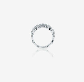 Karun Minimal 18K Beyaz altın pırlantalı yüzük