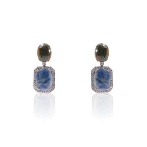 Sapphire Diamond Earring