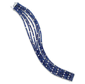 Colours Of The Karun Sapphire and Diamond Gold Bracelet